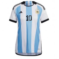Argentína Lionel Messi #10 Domáci Ženy futbalový dres MS 2022 Krátky Rukáv
